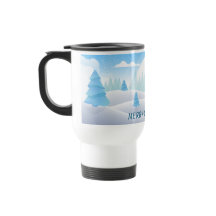 Winter Themed Merry Christmas Travel Mug