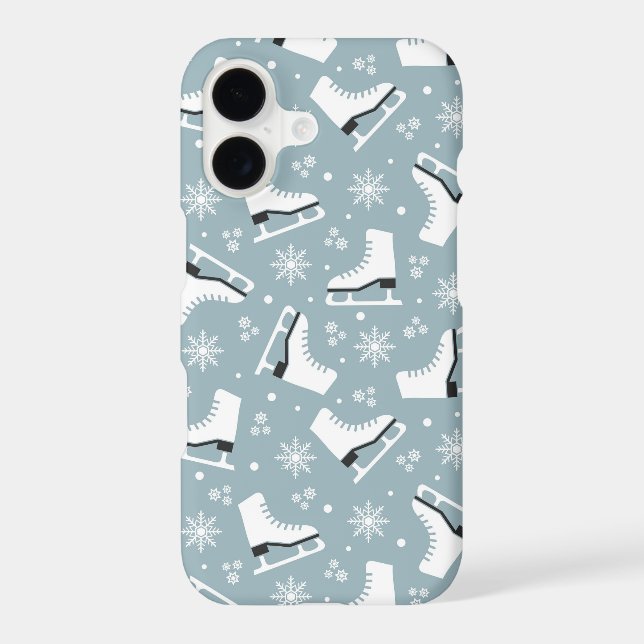 Winter themed pattern with ice skates (Back)