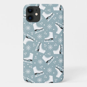 Winter themed pattern with ice skates Case-Mate iPhone case