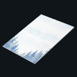Winter themed pine trees lined notepad<br><div class="desc">Winter themed pine trees lined notepad</div>