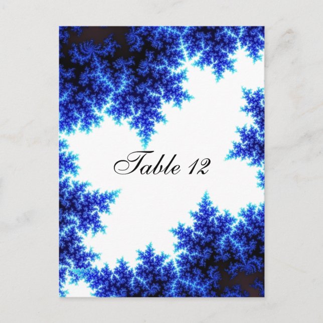 Winter Themed Table Seating Postcard (Front)