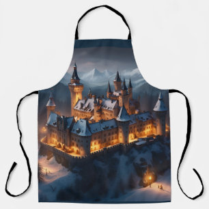 Winter Themed Wizards Castle Apron