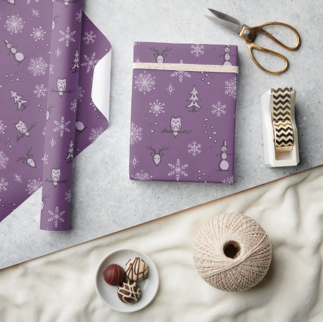 Winter Things Wrapping Paper - Plum, Fig, Dust (Crafts)