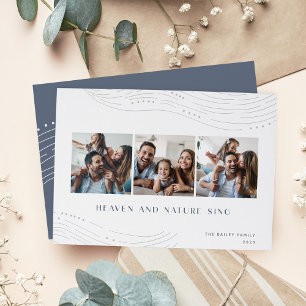 Winter Tidings 3 Photo Collage Holiday Card