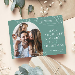 Winter Tidings   Single Photo Christmas Holiday Card