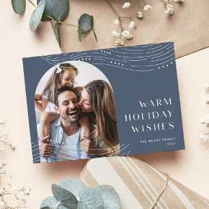 Winter Tidings   Single Photo Warm Wishes Holiday Card