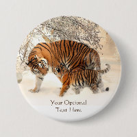 Winter Tigers custom buttons