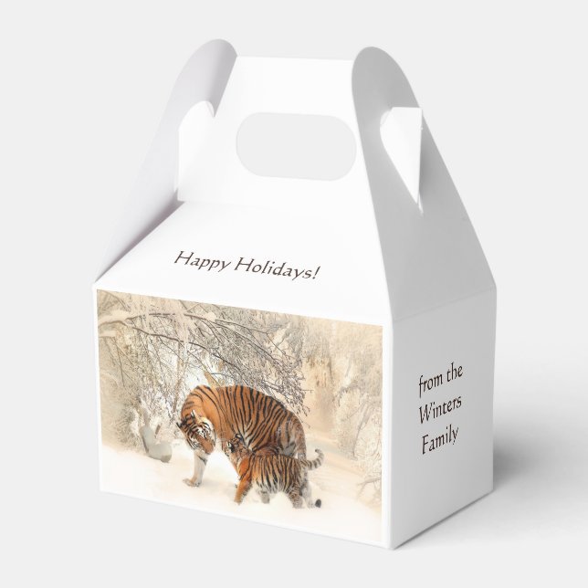 Winter Tigers custom favour box (Front Side)