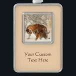 Winter Tigers custom ornament<br><div class="desc">See my store for more tiger items.</div>