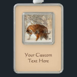 Winter Tigers custom ornament<br><div class="desc">See my store for more tiger items.</div>