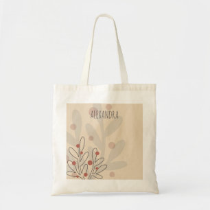 Winter time floral mistletoe, christmas holidays  tote bag
