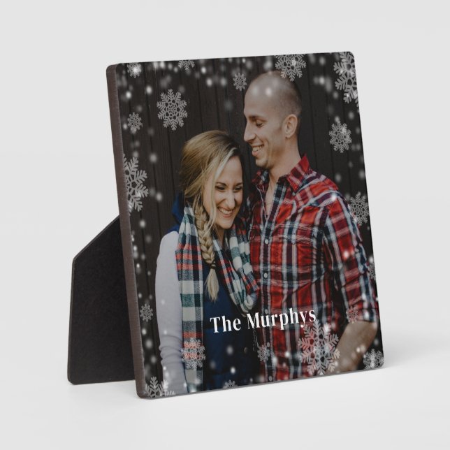 Winter Time Personalised Photo Desktop Plaque (Front)
