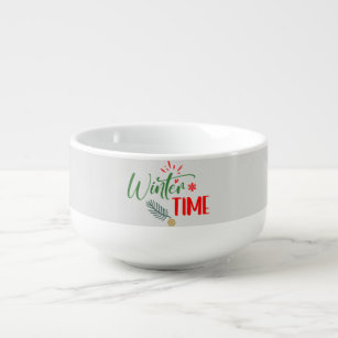 Winter time soup mug