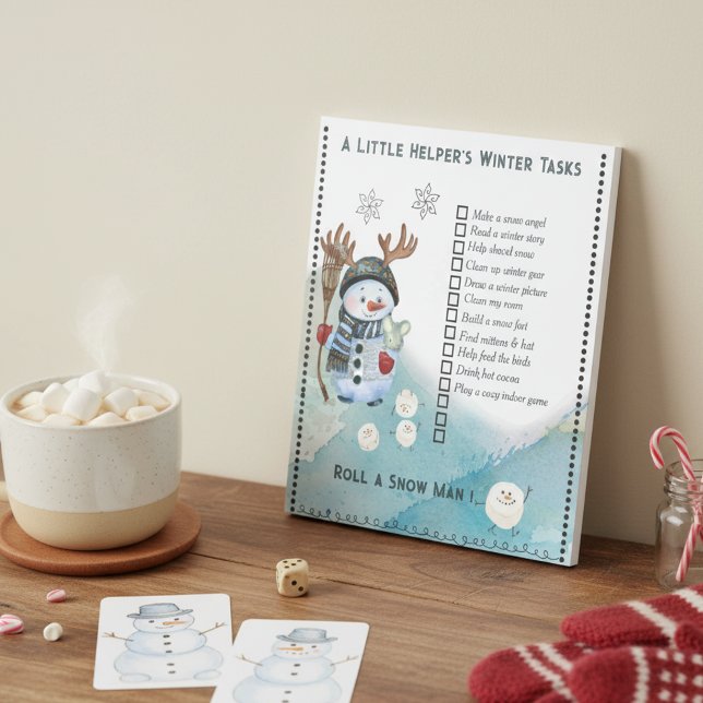 Winter To-Do List Notepad  Snowman and Marshmallow (Winter To-Do List Notepad Snowman and Marshmallow)