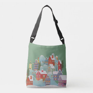 Winter Town Christmas Crossbody Bag