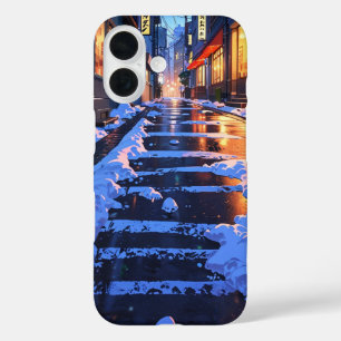 Winter Town Street iPhone 16 Case