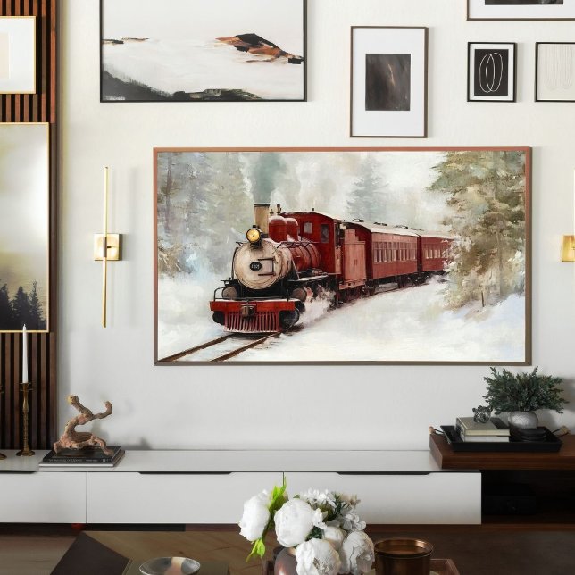Winter Train Journey Print | Samsung Frame TV Art (Creator Uploaded)