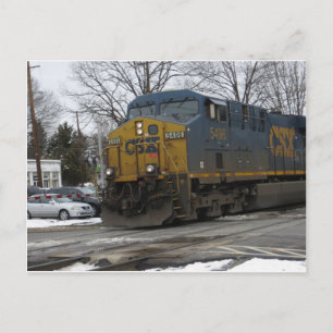 Winter Train Postcard