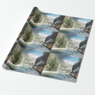 Winter Train Wrap Wrapping Paper