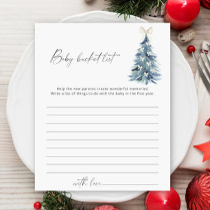 Winter tree Baby bucket list game