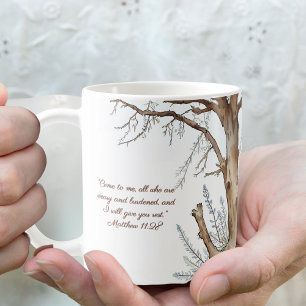 Winter Tree Bible Verse Customisable Coffee Mug