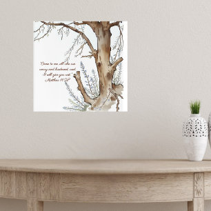 Winter Tree Bible Verse Customisable Poster