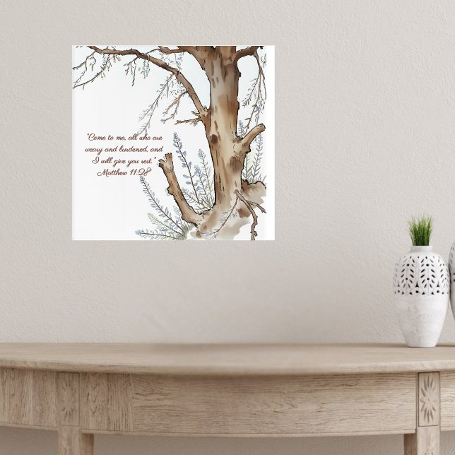Winter Tree Bible Verse Customisable  Poster (Creator Uploaded)