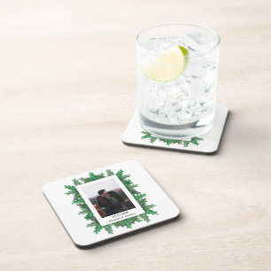Winter Tree Branches Photo Wedding Coaster