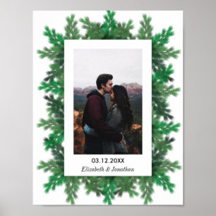 Winter Tree Branches Photo Wedding Poster