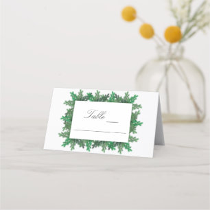 Winter Tree Branches Wedding Place Card