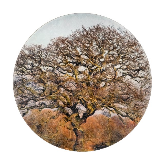 WINTER TREE CUTTING BOARD (Front)