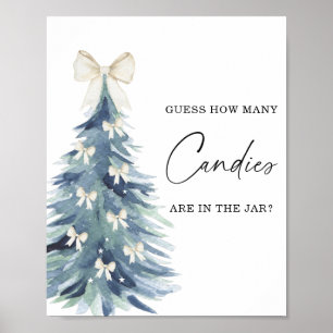 Winter tree Guess how many candies Poster