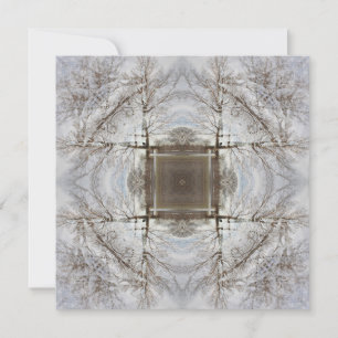 Winter Tree Mandala Art Card