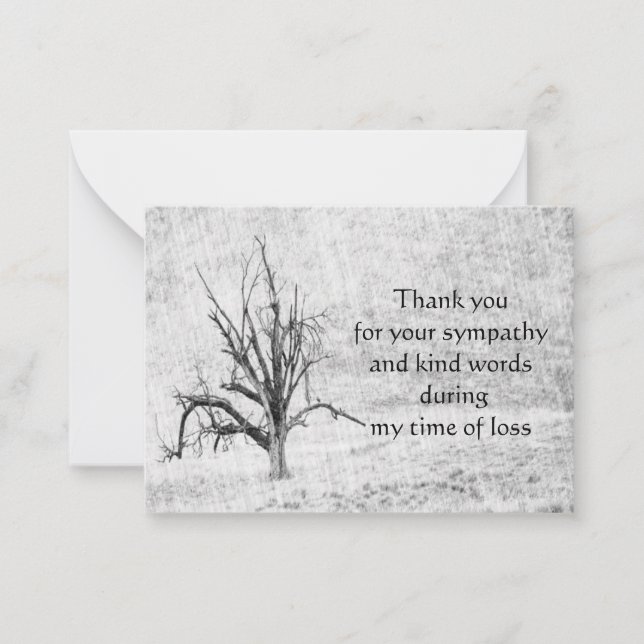 Winter Tree Thank You Card (Front)