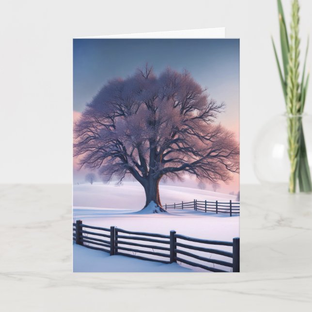 Winter Tree Thinking Of You Card (Front)