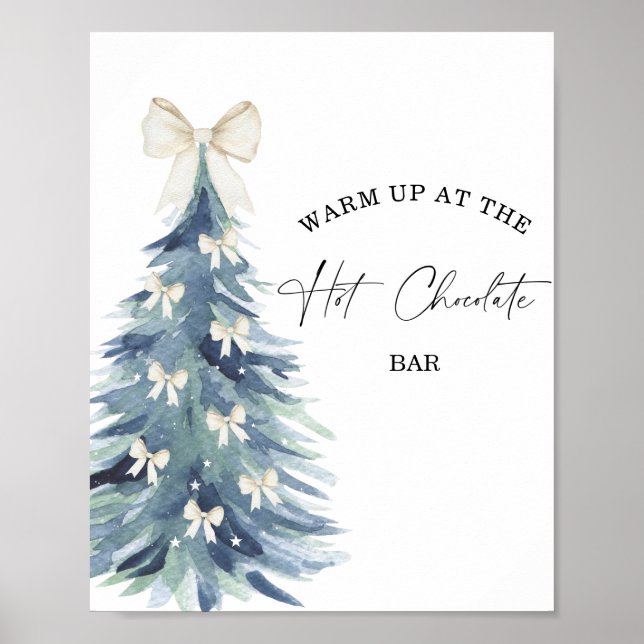 Winter tree Warm up at the Hot Chocolate bar Poste Poster (Front)