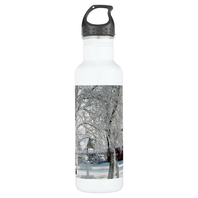 Winter trees 710 ml water bottle (Front)