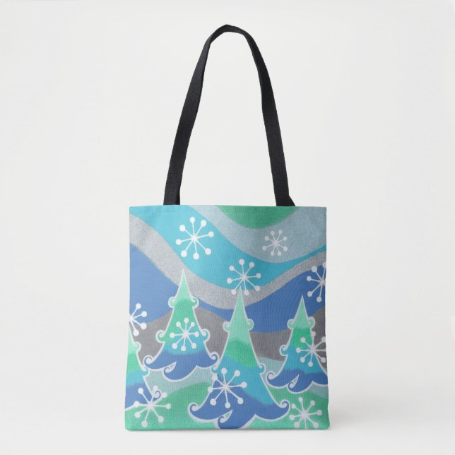 Winter Trees all over tote bag (Front)