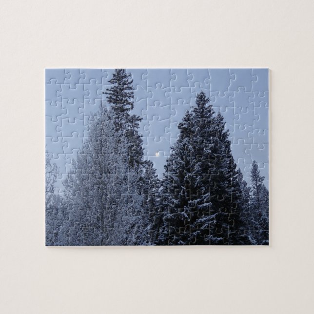 Winter Trees at Dawn Montana Landscape Jigsaw Puzzle (Horizontal)