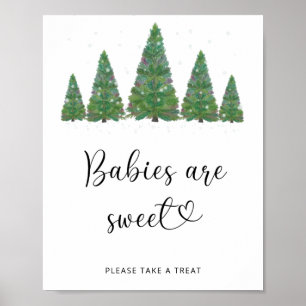 Winter trees babies are sweat poster