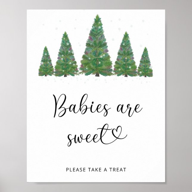 Winter trees babies are sweat poster (Front)