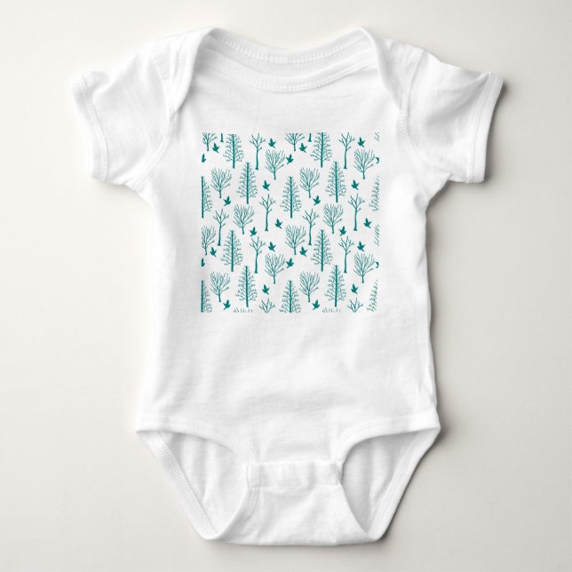 Winter Trees Baby Bodysuit (Front)