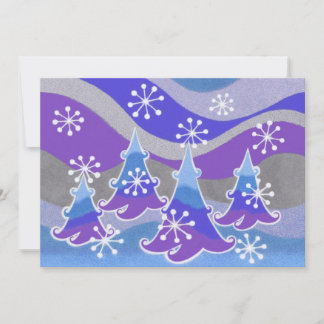 Winter Trees Blue invitation