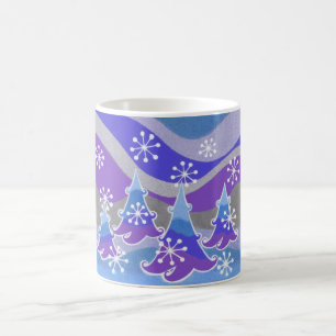 Winter Trees blue mug