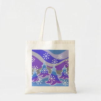 Winter Trees blue tote bag