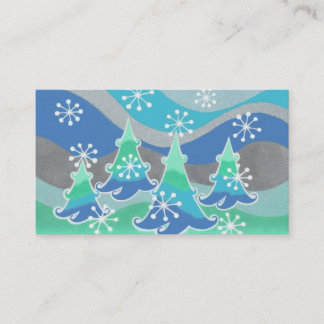 Winter Trees business card white