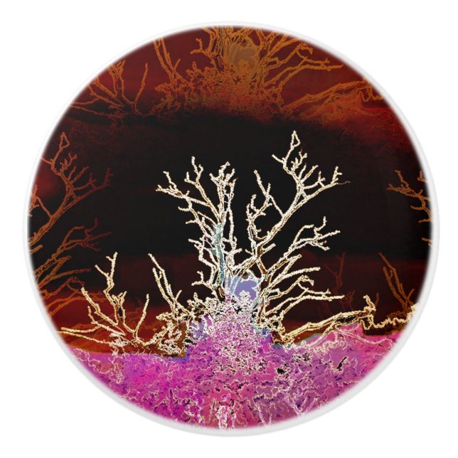 WINTER TREES CERAMIC KNOB (Front)