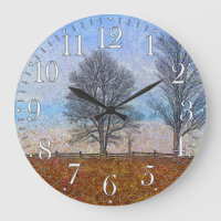 Winter Trees & Farm Fences Pasture Art