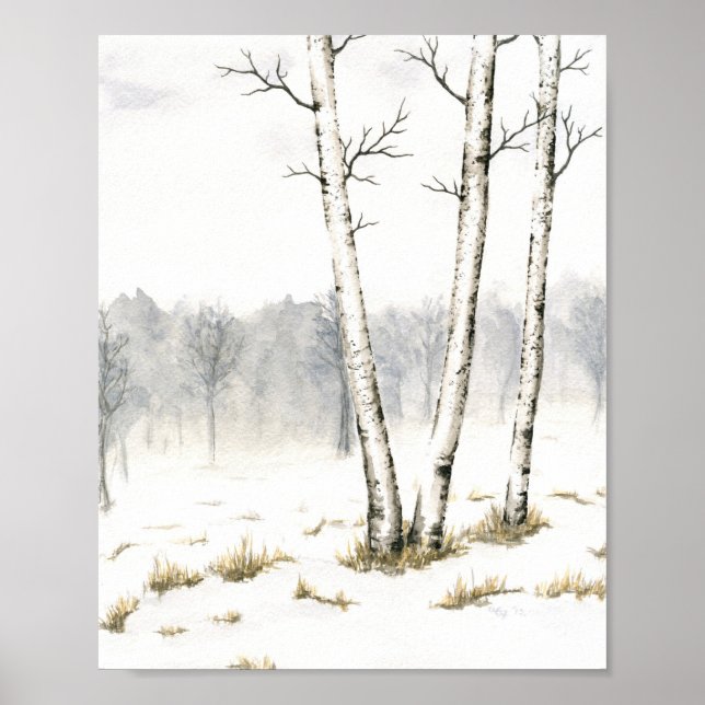 Winter Trees Fine Art Print (Front)