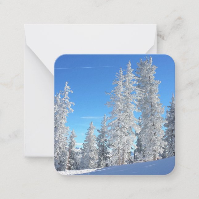 Winter Trees Flat Note Card (Front)